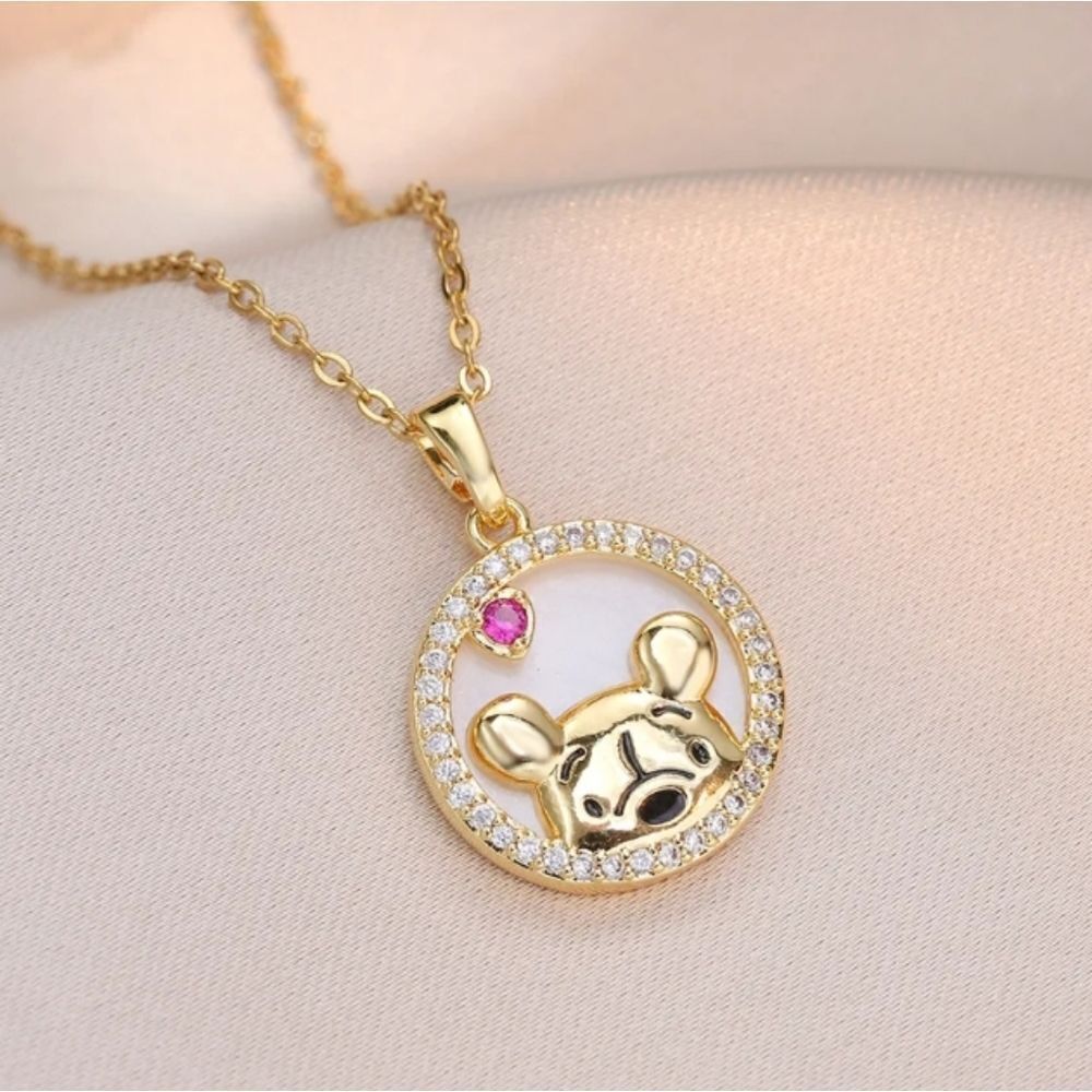Disney Winnie The Pooh Gold Plated Necklace